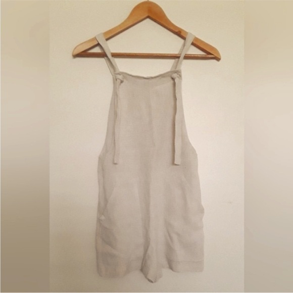STRADIVARIUS MIX LINEN ROMPER - Picture 1 of 7
